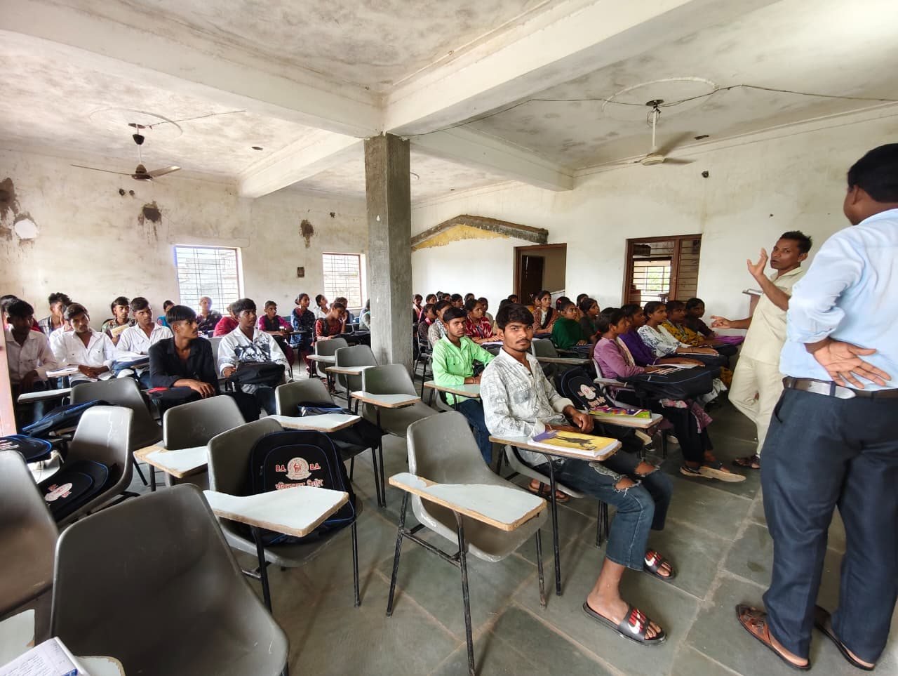Faculty member teaching a daily class