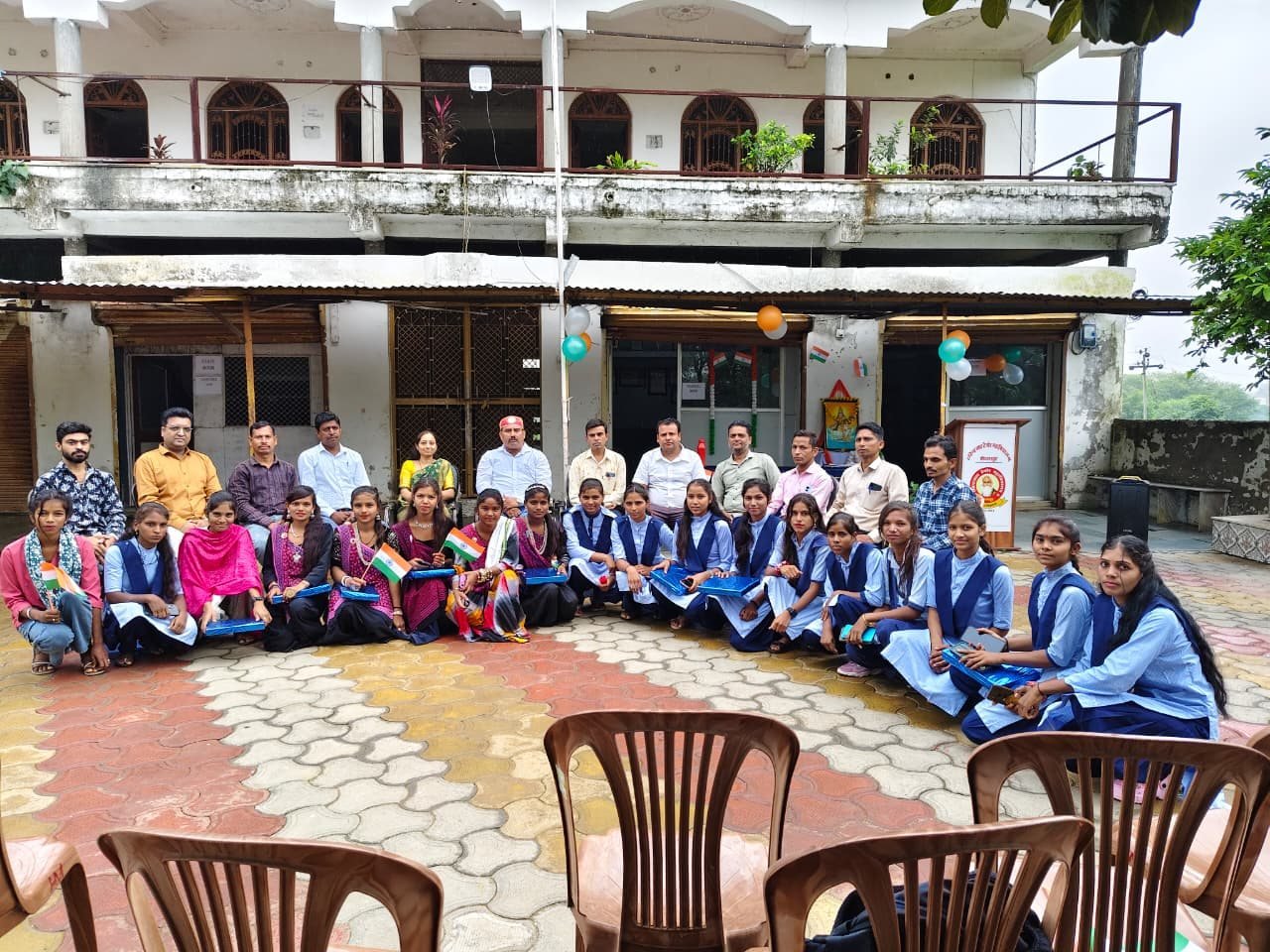 Staff and students gathered for Independence Day celebrations