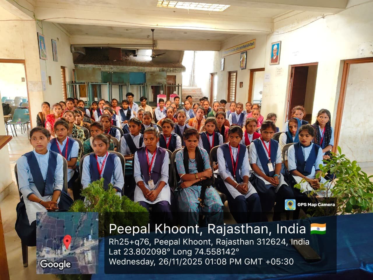 Students gathered for the college orientation programme